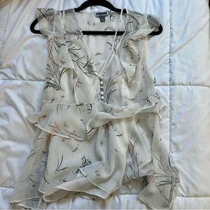 Chelsea28 Sheer Floral Top with Lining - Size Medium